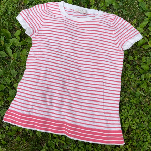 Pink and cream striped sweater - Picture 1 of 3